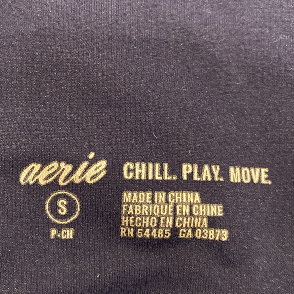 Aerie Move Leggings - Small Blue Floral Embroidery Great Condition - Picture 5 of 6